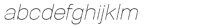 Denova Thin Semi Expanded Italic FONT
