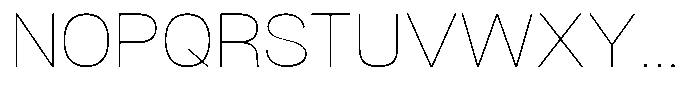 Denova Thin Semi Expanded Font UPPERCASE