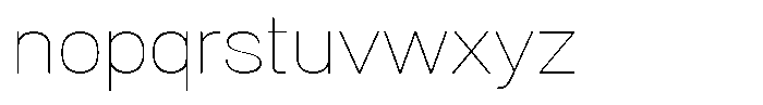 Denova Thin Semi Expanded Font LOWERCASE