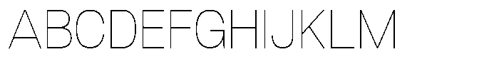 Denova Thin Font UPPERCASE