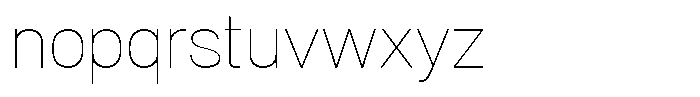 Denova Thin Font LOWERCASE