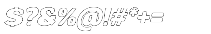 Density Outline Slant Font OTHER CHARS