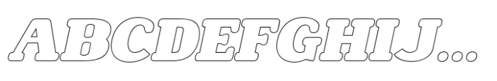 Density Outline Slant Font UPPERCASE