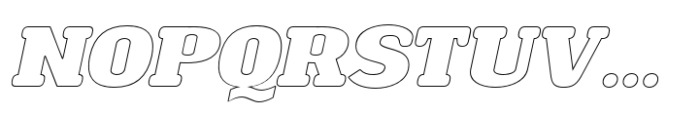 Density Outline Slant Font UPPERCASE