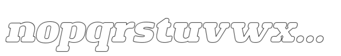 Density Outline Slant Font LOWERCASE