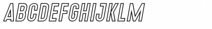 Denso Bold Outline Italic Font UPPERCASE