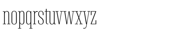 Denso Serif High Thin Font LOWERCASE