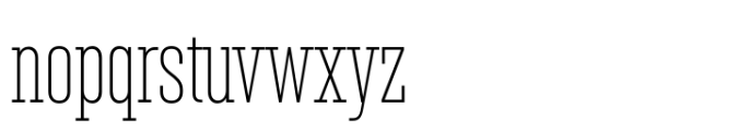 Denso Serif Thin Font LOWERCASE