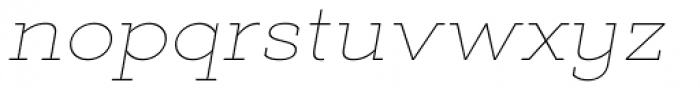 Deposit Pro Thin Italic Font LOWERCASE