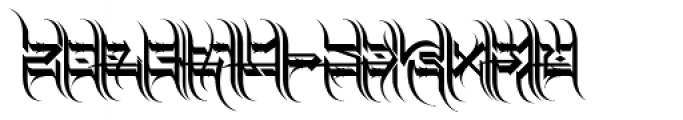 Descent Fill Font LOWERCASE