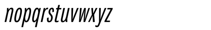 Desphalia Pro Light Condensed Oblique Font LOWERCASE