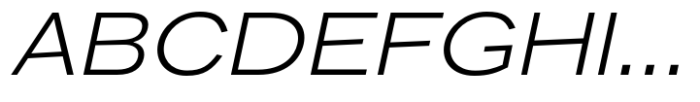 Desphalia Pro Light Expanded Oblique Font UPPERCASE
