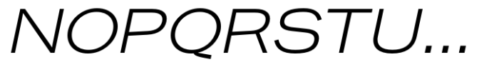 Desphalia Pro Light Expanded Oblique Font UPPERCASE