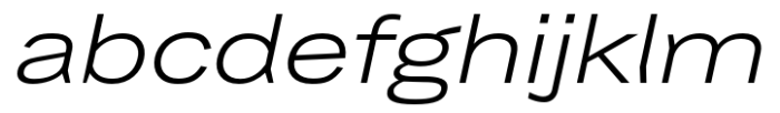 Desphalia Pro Light Expanded Oblique Font LOWERCASE