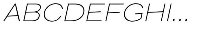 Desphalia Pro Thin Expanded Oblique Font UPPERCASE