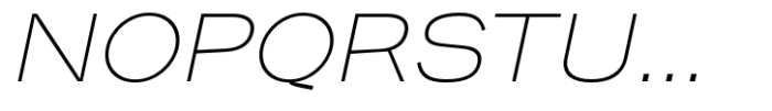 Desphalia Pro Thin Expanded Oblique Font UPPERCASE