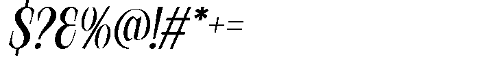 Desqire Italic Font OTHER CHARS