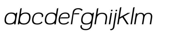 Detori Thin Oblique Font LOWERCASE