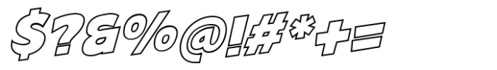 Detroit Comic Hop Outline Font OTHER CHARS