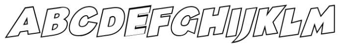 Detroit Comic Hop Outline Font UPPERCASE