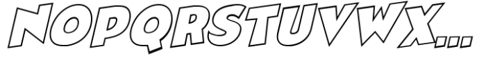Detroit Comic Hop Outline Font UPPERCASE