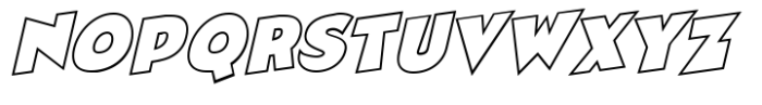 Detroit Comic Hop Outline Font LOWERCASE