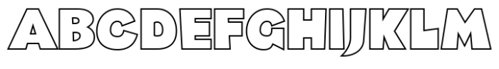 Detroit Comic Outline Font UPPERCASE