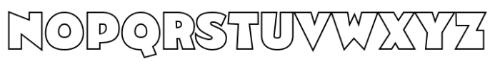 Detroit Comic Outline Font LOWERCASE
