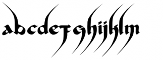 Devil Kalligraphy Font LOWERCASE