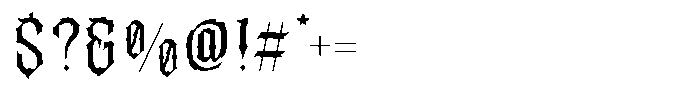 Devil Spirit Font OTHER CHARS