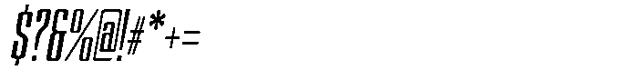 Devonika Variable Devonika Bold Slanted Condensed Font OTHER CHARS