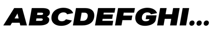 Dexa Pro Expanded Black Italic Font UPPERCASE