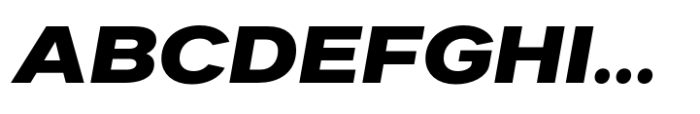 Dexa Pro Expanded Extra Bold Italic Font UPPERCASE