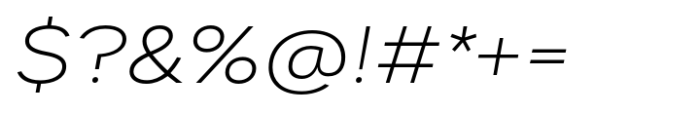 Dexa Pro Expanded Extra Light Italic Font OTHER CHARS