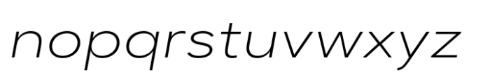 Dexa Pro Expanded Extra Light Italic Font LOWERCASE