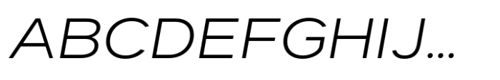 Dexa Pro Expanded Light Italic Font UPPERCASE