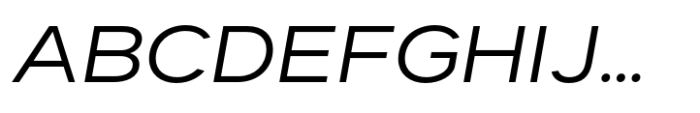 Dexa Pro Expanded Regular Italic Font UPPERCASE