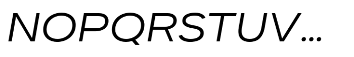 Dexa Pro Expanded Regular Italic Font UPPERCASE
