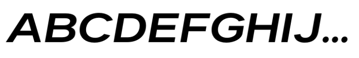 Dexa Pro Expanded Semi Bold Italic Font UPPERCASE
