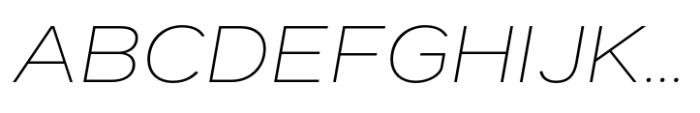 Dexa Pro Expanded Thin Italic Font UPPERCASE