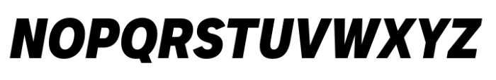 Dexa Pro Narrow Extra Bold Italic Font UPPERCASE