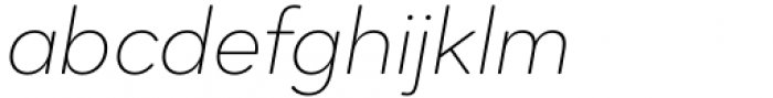 Dexa Round Thin Italic Font LOWERCASE