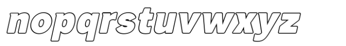 Dexperdy Extra Bold Italic Outline Font LOWERCASE