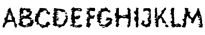 De Generation Regular Font UPPERCASE