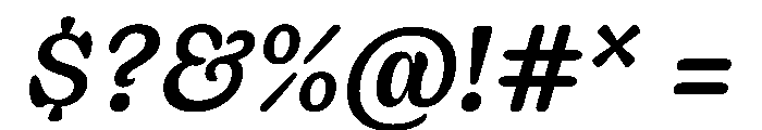 Decoy RegularItalic Font OTHER CHARS