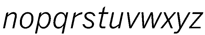 Delegate Light Italic Font LOWERCASE
