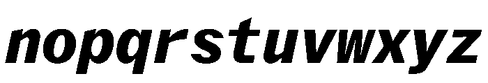 Delegate Mono Heavy Italic Font LOWERCASE