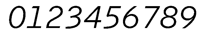 Delegate Mono Light Italic Font OTHER CHARS