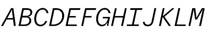 Delegate Mono Light Italic Font UPPERCASE