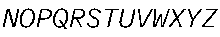Delegate Mono Light Italic Font UPPERCASE